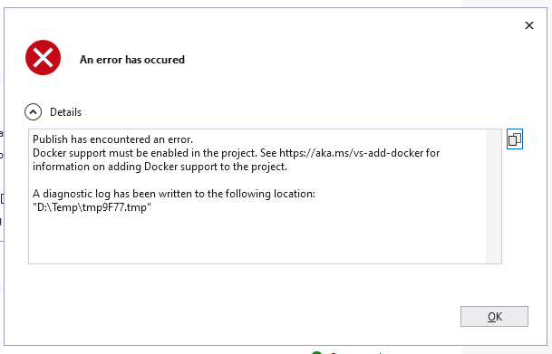 Docker Error Message