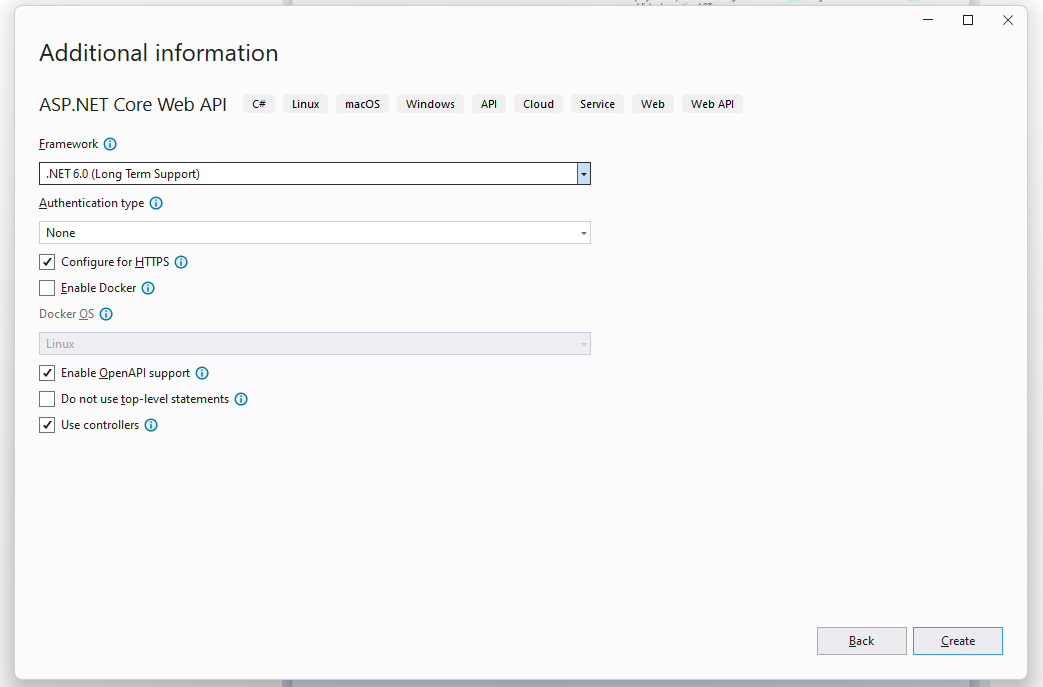 Additional Information Dialog