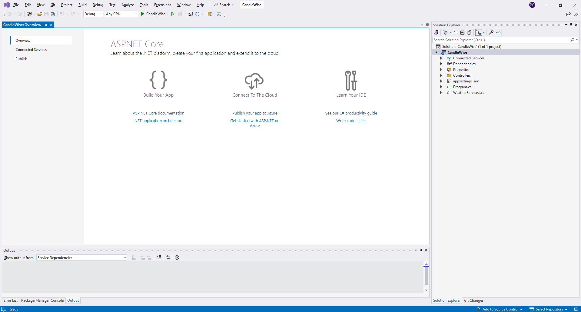 Project Created in Visual Studio