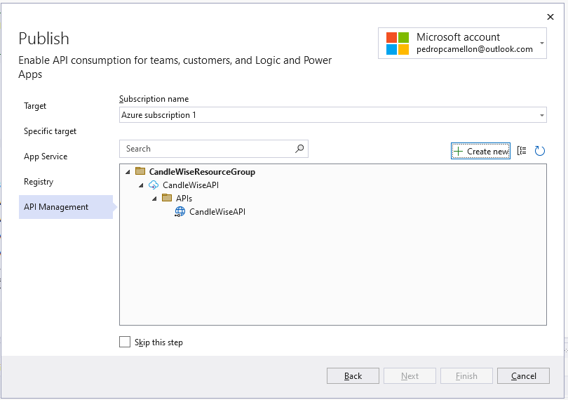 API Configuration Step 4